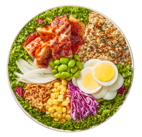 BBQ Chicken Thigh Poke Bowl