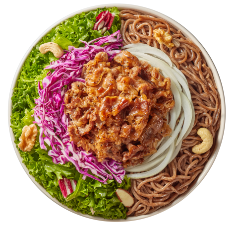 Marinated Brisket Buckwheat Noodle Bowl